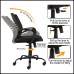 C104 Fabric Mesh Office Chair Medium-Back (Black)