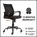 C104 Fabric Mesh Office Chair Medium-Back (Black)