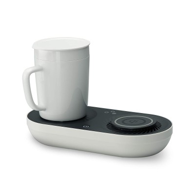 wireless fast qi charging station with mug warmer/cooler- Black